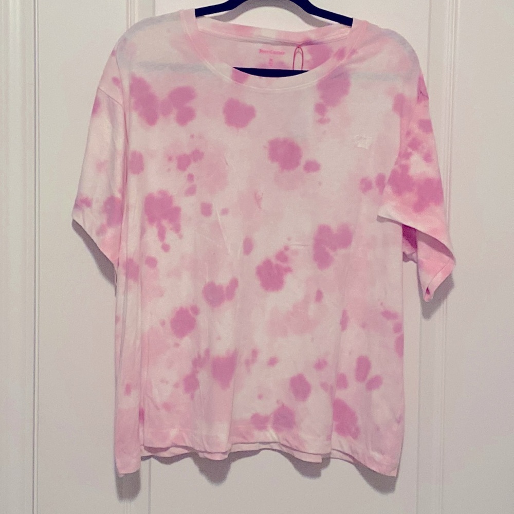 Juicy Couture Pink Tie Dye SS Top SZ XXL NWT